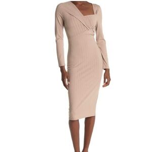 ASTR The Label beige rib knit dress size small